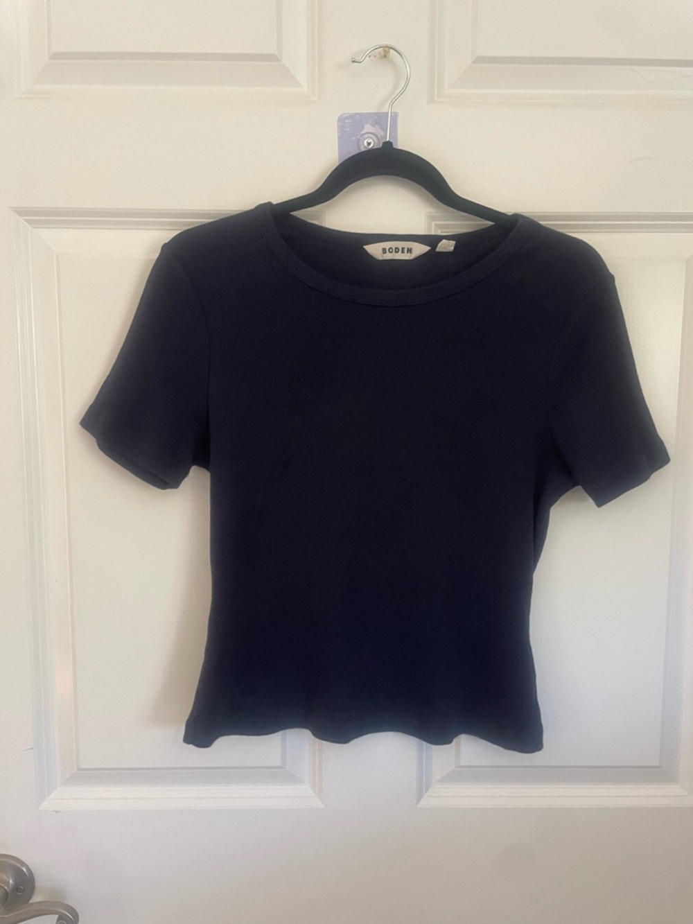 Boden Black Short-Sleeve Crewneck Tee